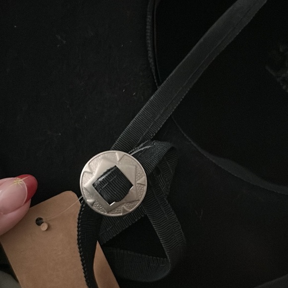 Vintage Sonni of San Francisco Lancaster Black Wool Cartwheel Hat - Picture 4 of 6